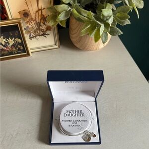 Silver Mother Daughter Bracelet